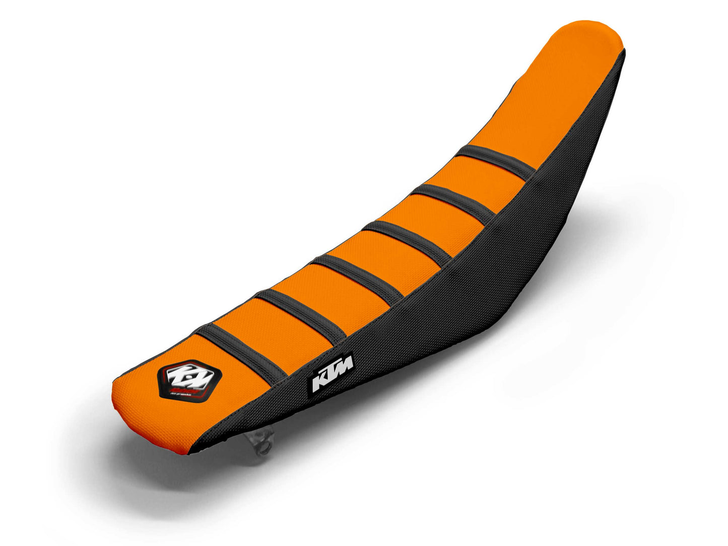 Sitzbezug Schwarz/Orange 6 Rippen - KTM EXC 450 F (2008-2024)