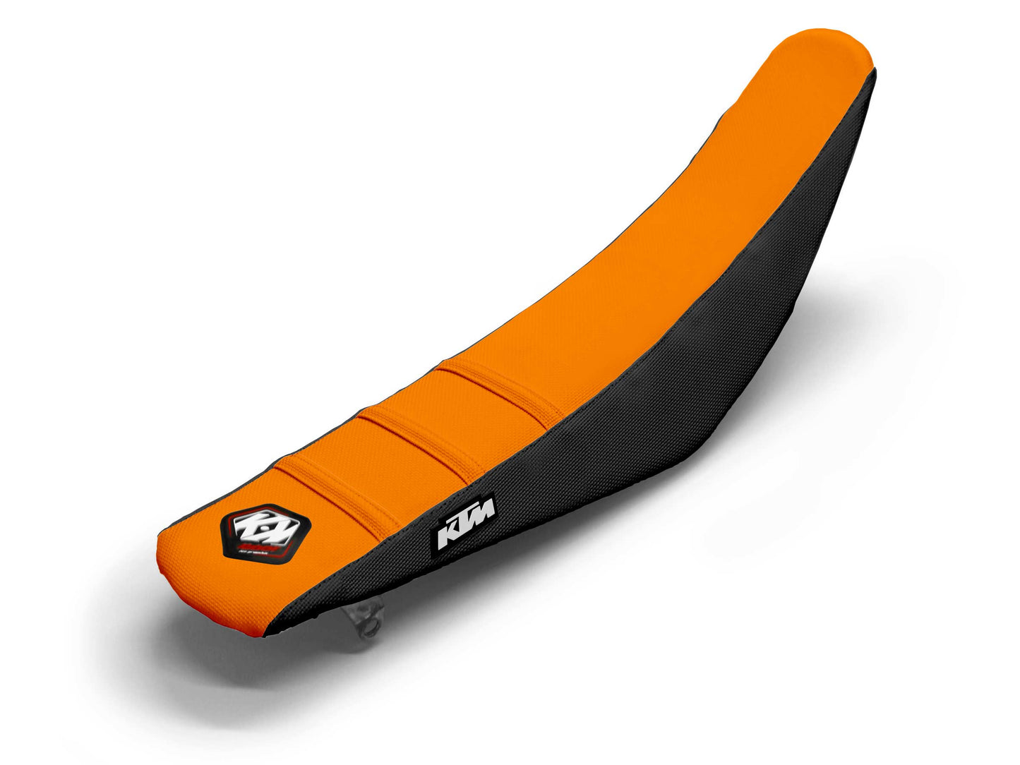 Sitzbezug Schwarz/Orange 3-Rippen - KTM EXC 300 (2008-2024)