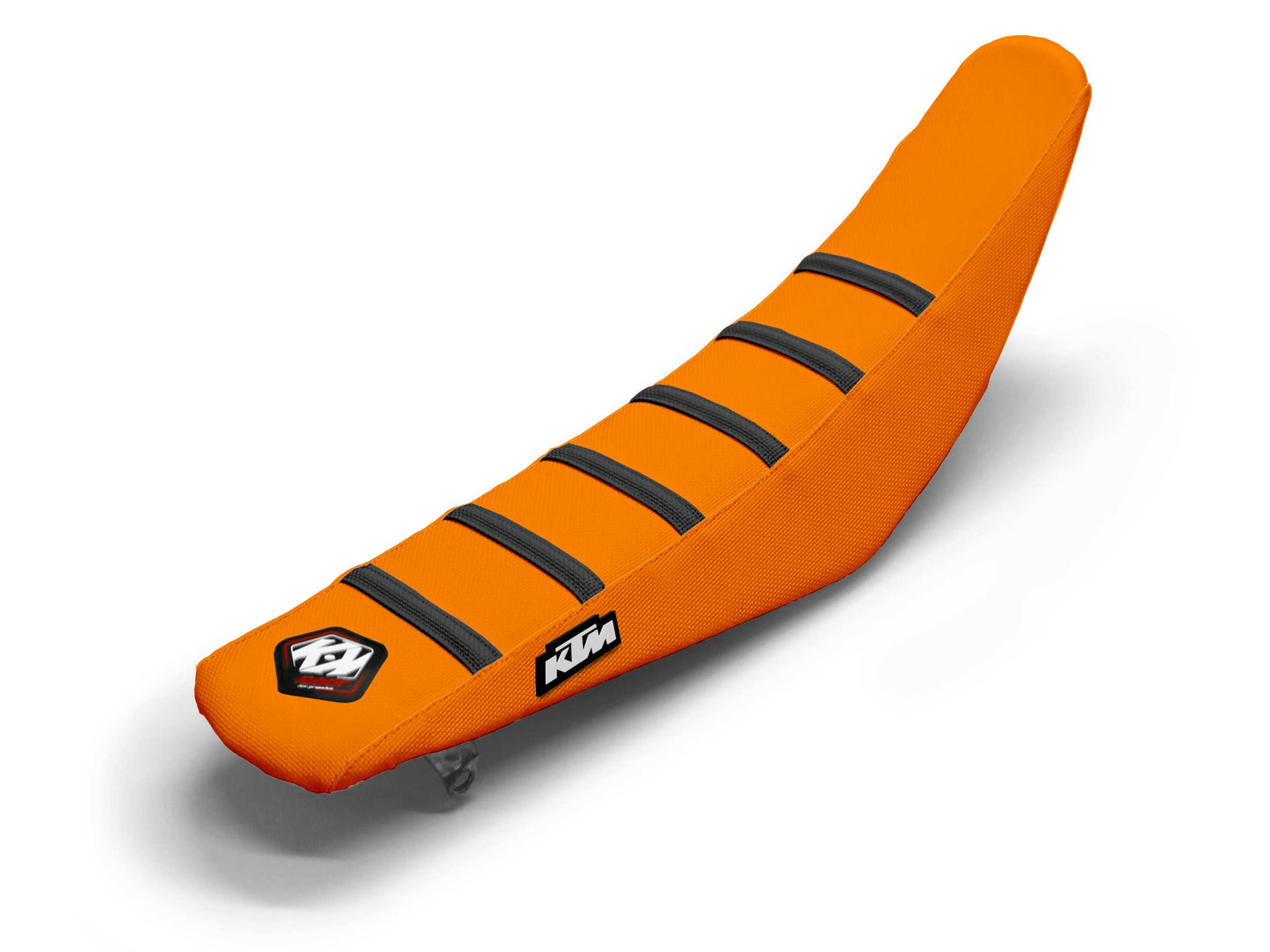 Sitzbezug Schwarz/Orange 6 Rippen - KTM SX 250 F (2007-2023)