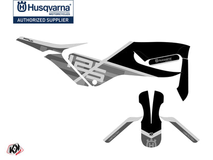 Husqvarna Svartpilen 125 Street Bike Sekment Grafik-Kit Schwarz Grau