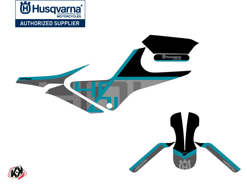 Husqvarna Svartpilen 401 Street Bike Sekment Grafik-Kit Schwarz Blau