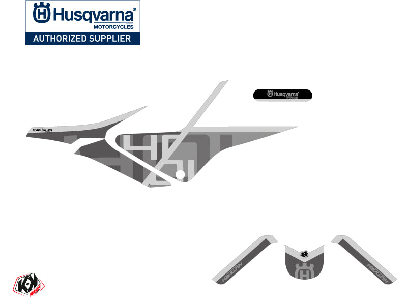 Husqvarna Svartpilen 401 Street Bike Sekment Grafik-Kit Schwarz Grau