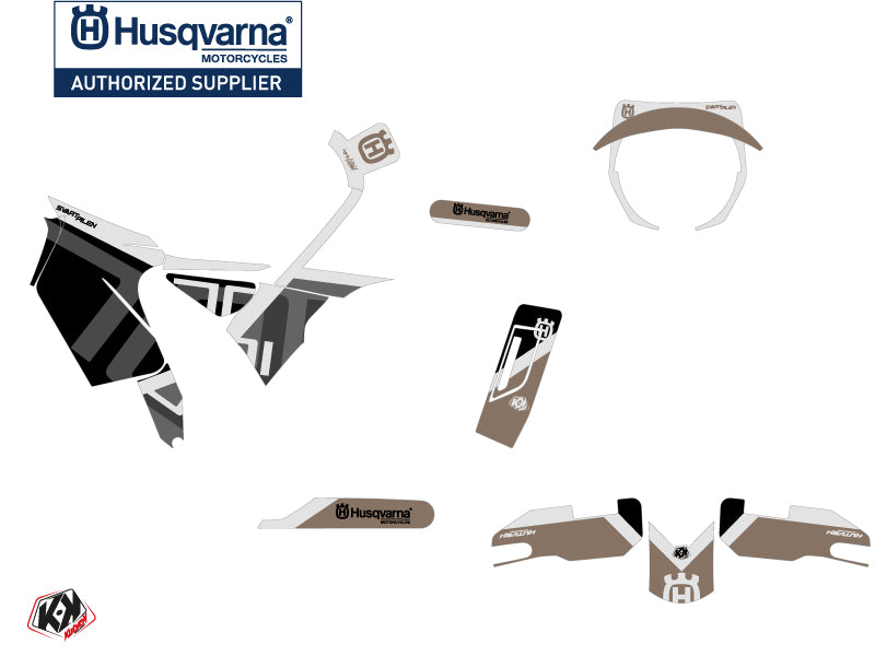 Husqvarna Svartpilen 701 Street Bike Sekment Grafik-Kit Braun Schwarz