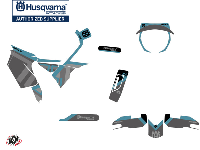 Husqvarna Svartpilen 701 Street Bike Sekment Grafik-Kit Schwarz Blau