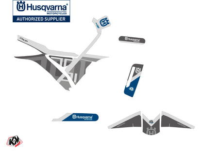 Husqvarna Vitpilen 701 Street Bike Sekment Grafikkit Blau Weiß