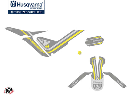 Husqvarna Svartpilen 125 Street Bike Skramb Grafik-Kit Gelb