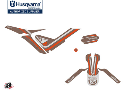 Husqvarna Svartpilen 125 Street Bike Skramb Grafik-Kit Orange