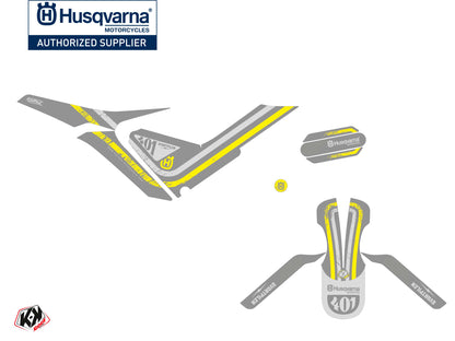 Husqvarna Svartpilen 401 Street Bike Skramb Grafik-Kit Gelb