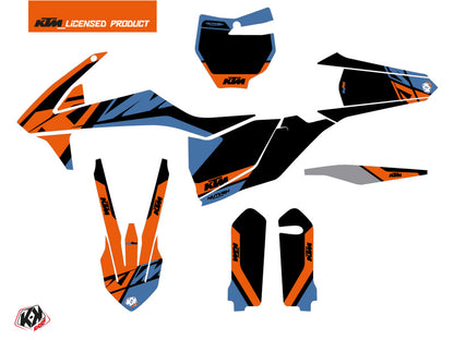 KTM 150 SX Dirt Bike Skyline Grafikkit Blau