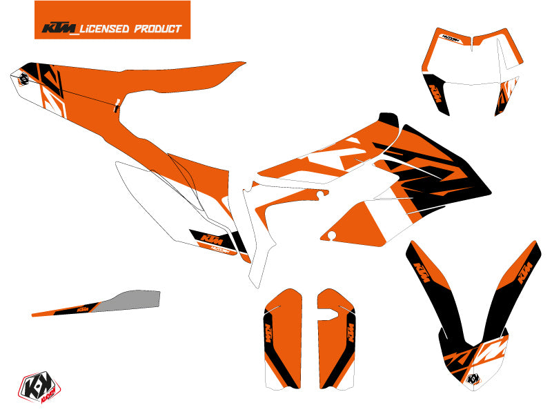 KTM 350 FREERIDE Dirt Bike Skyline Grafikkit Orange