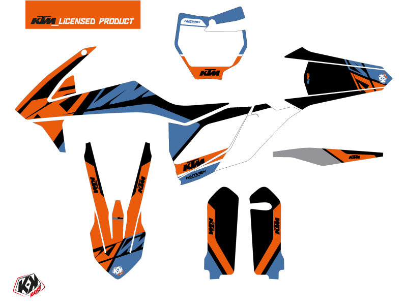 KTM 350 SXF Dirt Bike Skyline Grafikkit Blau