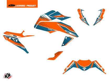KTM Duke 125 Street Bike Slash Grafikkit Orange Blau