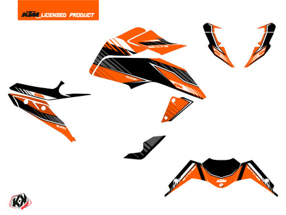 KTM Duke 125 Street Bike Slash Grafikkit Orange Schwarz