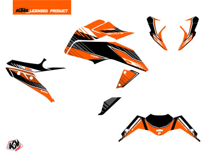 KTM Duke 390 Street Bike Slash Grafikkit Orange Schwarz