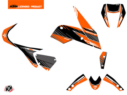 KTM Duke 690 Street Bike Slash Grafikkit Orange Schwarz