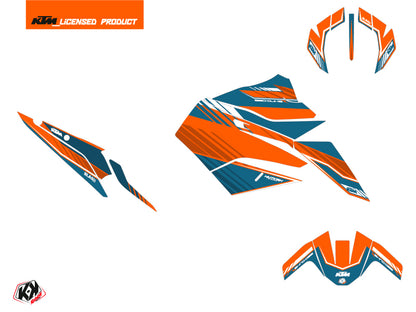 KTM Duke 890 R Street Bike Slash Grafikkit Orange Blau