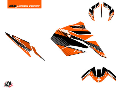 KTM Duke 890 R Street Bike Slash Grafikkit Orange Schwarz