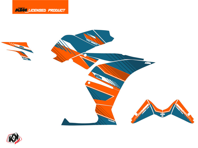 KTM 390 RC Street Bike Slash Grafikkit Orange Blau