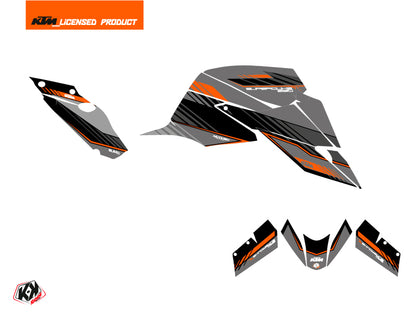 KTM Super Duke 1290 R Street Bike Slash Grafikkit Schwarz Orange