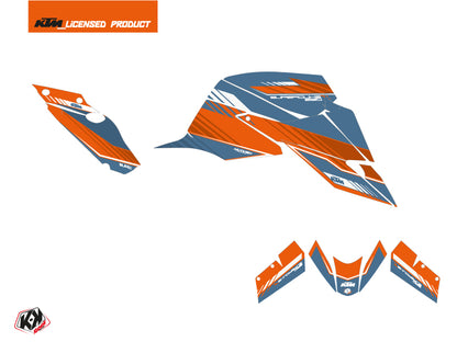 KTM Super Duke 1290 R Straßenmotorrad Slash Grafikkit Orange Blau