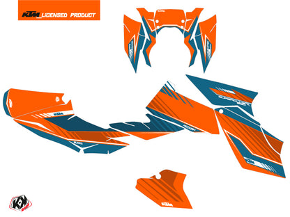 KTM Super Duke 990 R Straßenmotorrad Slash Grafikkit Orange Blau
