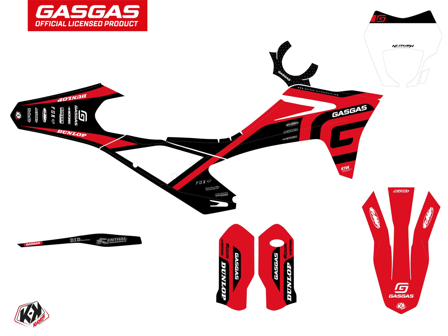 GASGAS EC Dirt Bike Spline Grafikset Schwarz