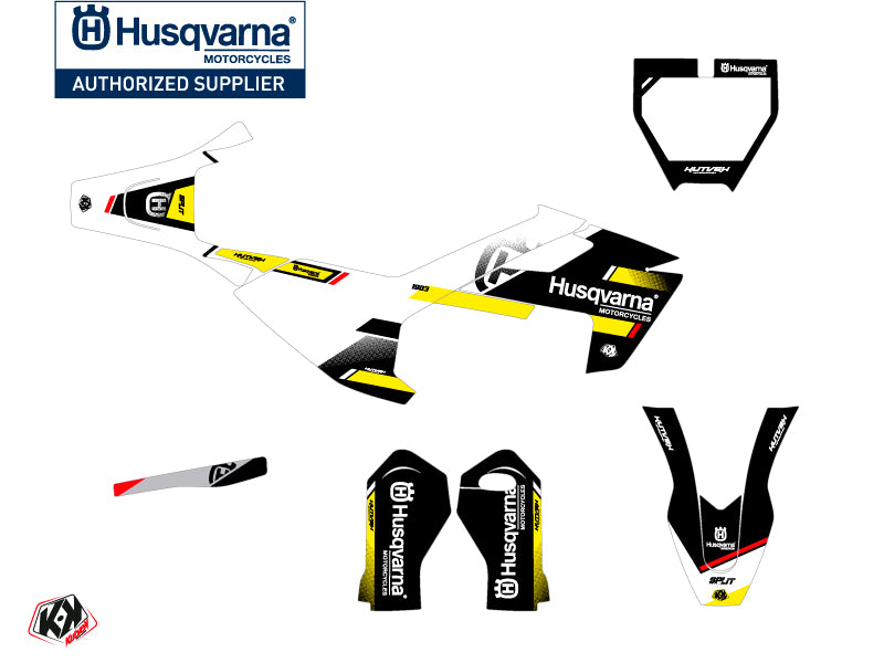 Husqvarna TC 50 Dirt Bike Split Grafikset Schwarz Gelb