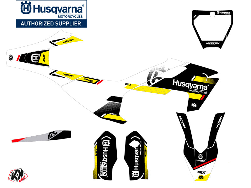 Husqvarna TC 85 Dirt Bike Split Grafikset Schwarz Gelb