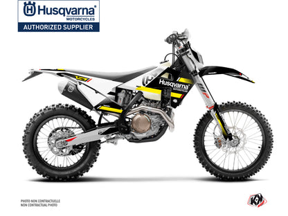 Husqvarna 125 TE Dirt Bike Split Graphic Kit Black Yellow