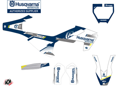 Husqvarna TC 65 Dirt Bike Split Grafikset Weiß Blau