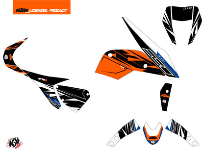 KTM Duke 690 R Street Bike Frühjahrs-Grafikset Weiß Orange