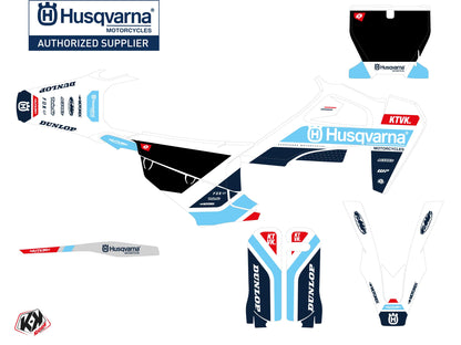 Husqvarna FC 250 Dirt Bike Starter-Grafikset Blau