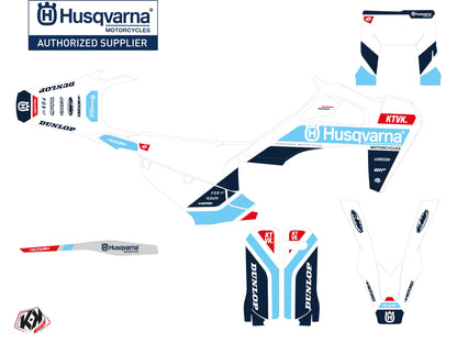 Husqvarna 501 FE Dirt Bike START Grafikkit Blau