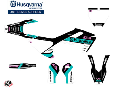 Husqvarna TC 65 Dirt Bike Starter-Grafikset Türkis
