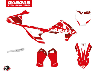 GASGAS MC 50 Dirt Bike Stella Grafikkit Rot