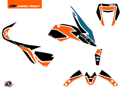 KTM Duke 690 R Street Bike Storm Grafikkit Orange Blau