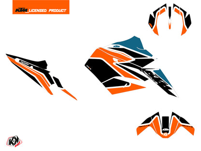 KTM Duke 790 Street Bike Storm Grafikkit Orange Blau