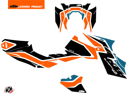 KTM Super Duke 990 R Straßenmotorrad Storm Grafikkit Orange Blau