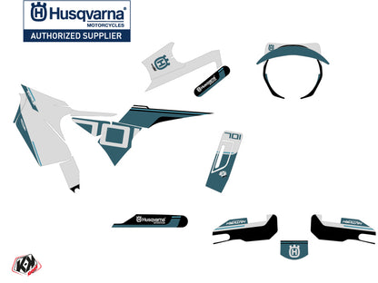 Husqvarna Svartpilen 701 Street Bike Straight Grafik-Kit Blau Weiß