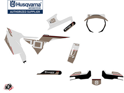 Husqvarna Svartpilen 701 Street Bike Straight Grafik-Kit Braun Weiß