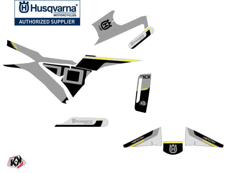 Husqvarna Vitpilen 701 Street Bike Straight Grafik-Kit Grau Schwarz