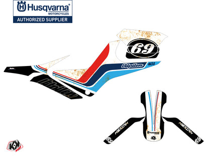 Husqvarna Vitpilen 401 Rennrad-Grafikset Weiß