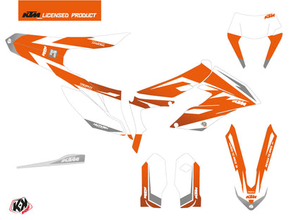 KTM 250 FREERIDE Dirt Bike Trophy Grafikkit Orange Weiß