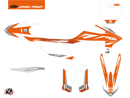 KTM 450 SXF Dirt Bike Trophy Grafikkit Orange Weiß