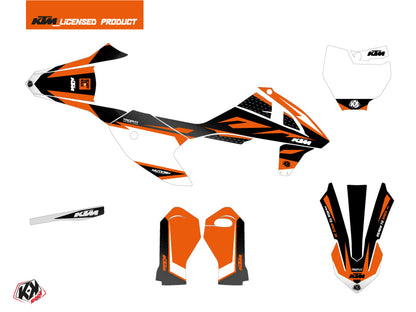KTM 50 SX Dirt Bike Trophy Grafikkit Schwarz Orange