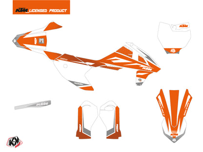 KTM 50 SX Dirt Bike Trophy Grafikkit Orange Weiß