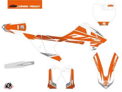 KTM 65 SX Dirt Bike Trophy Grafikkit Orange Weiß