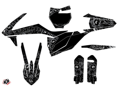 KTM 125 SX Dirt Bike Zombies Dark Grafikkit Schwarz