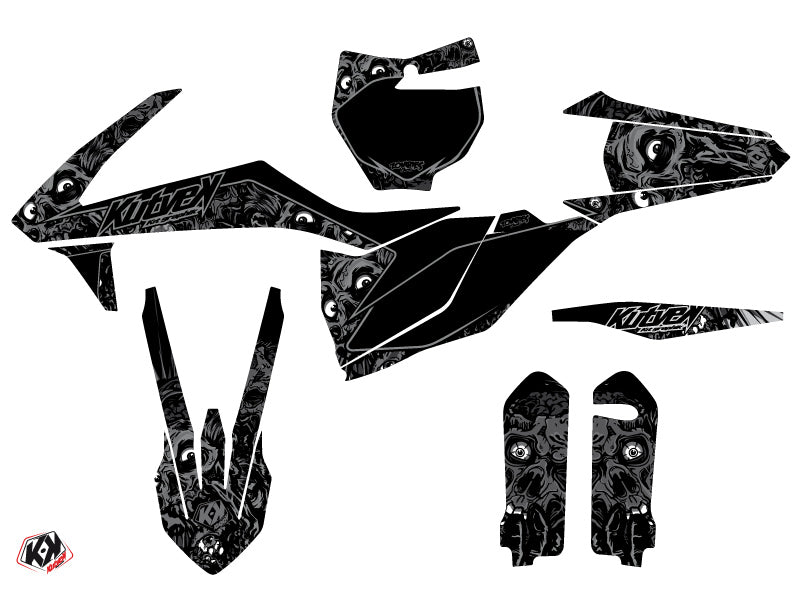 KTM 250 SXF Dirt Bike Zombies Dark Grafik-Kit Schwarz
