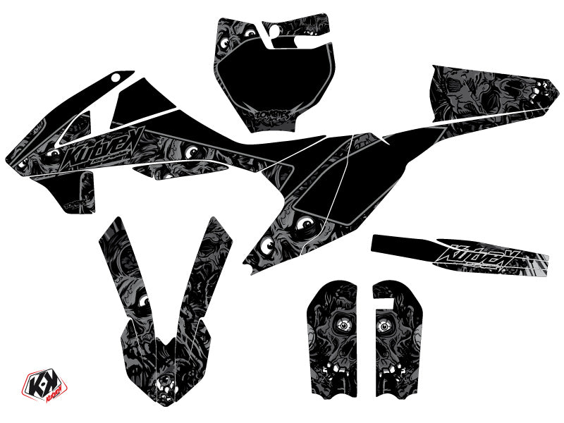 KTM 65 SX Dirt Bike Zombies Dark Grafikkit Schwarz